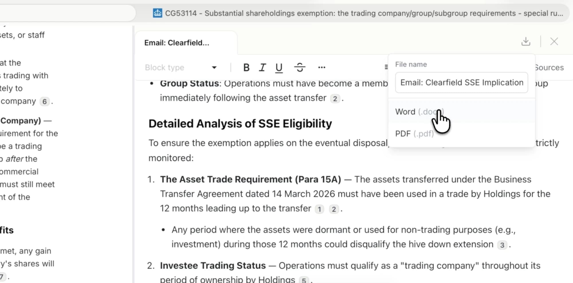 Revax Draft - generated deliverable with citations and Word/PDF export